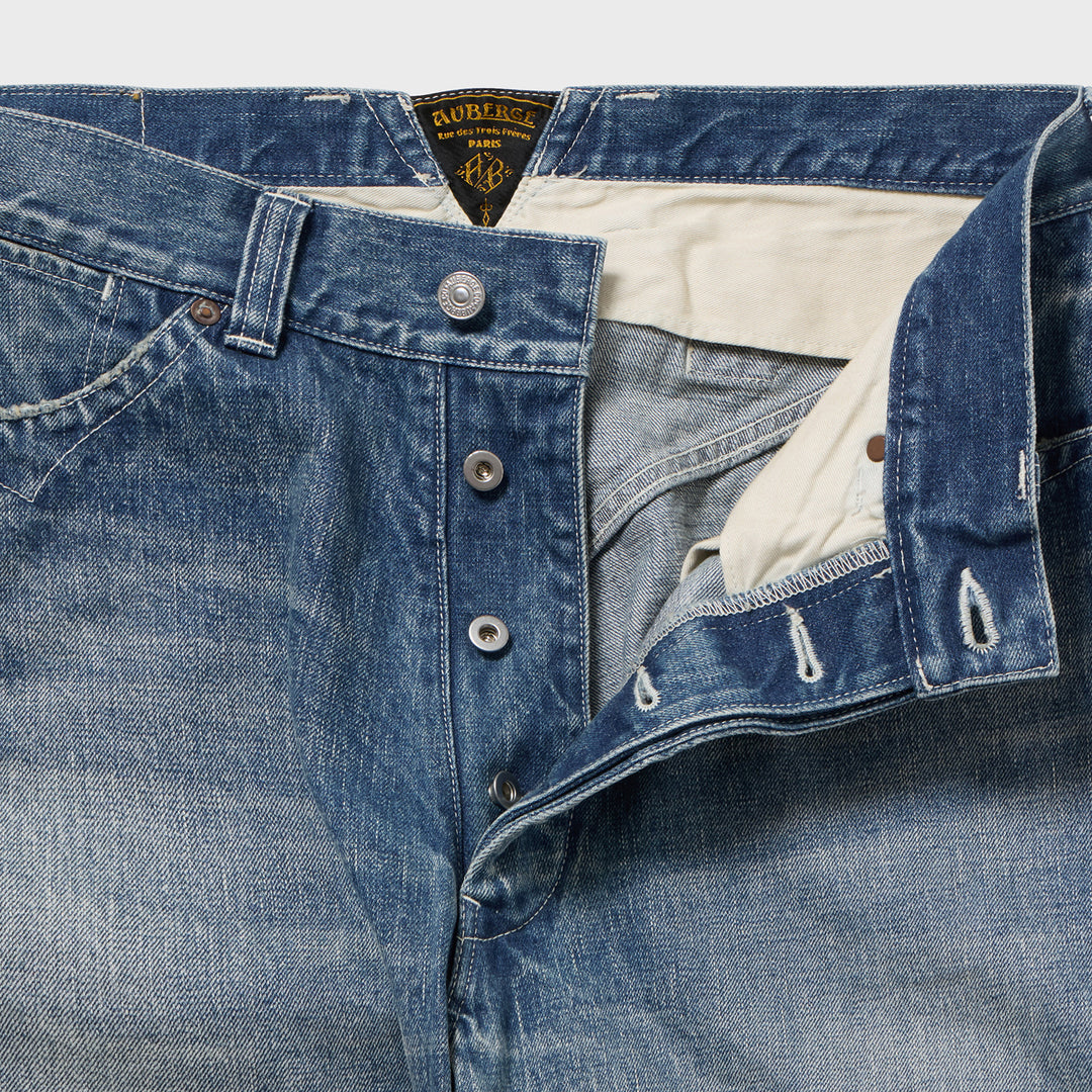 BEAU(USED)】ボー ユーズド ユーズド加工デニム ワークパンツ