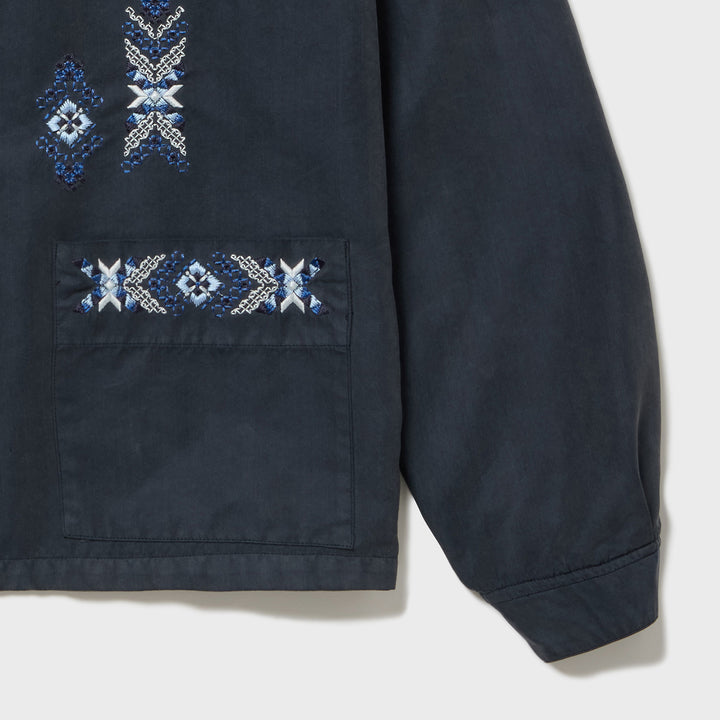 ビンテージ40's50's○オリエンタル刺繍サテン着物ガウン緑