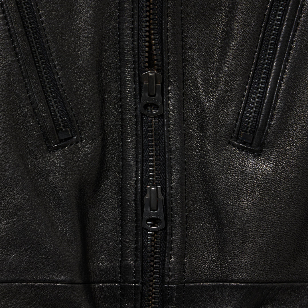 2025秋冬】LEOPARD『レオパード』野生エゾ鹿革のミリタリーJK