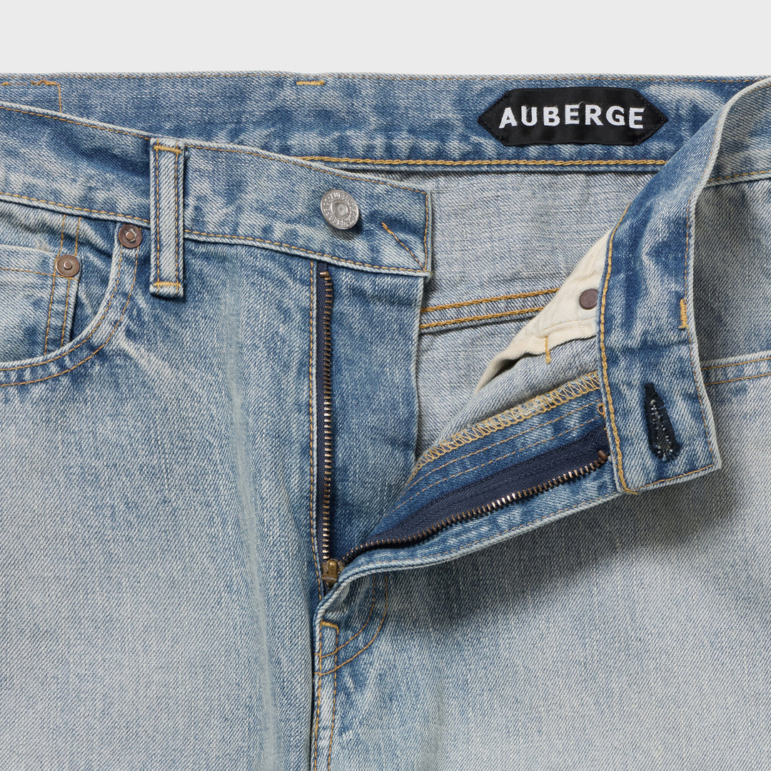 AUBERGE オーベルジュ PAUL/ インディゴブリーチ デニム 30インチ PAUL(BLEACH)】ポール ブリーチ ブリーチ加工デニム – auberge.shop