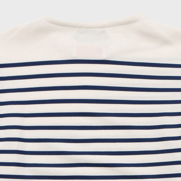 AUBERGE オーベルジュ PICASSO ホワイト ネイビー 40 PICASSO】海島綿バスクシャツ – auberge.shop